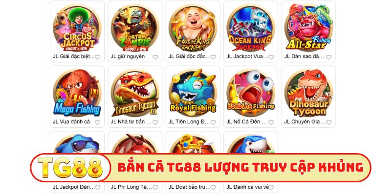 Bắn cá TG88 có lượng truy cập khủng