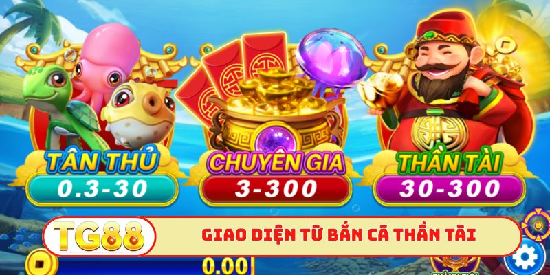 Giao diện mãn nhãn từ bắn cá thần tài